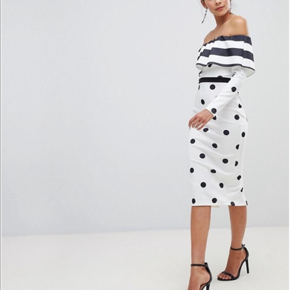 Polkadot and Striped Cocktail Dress